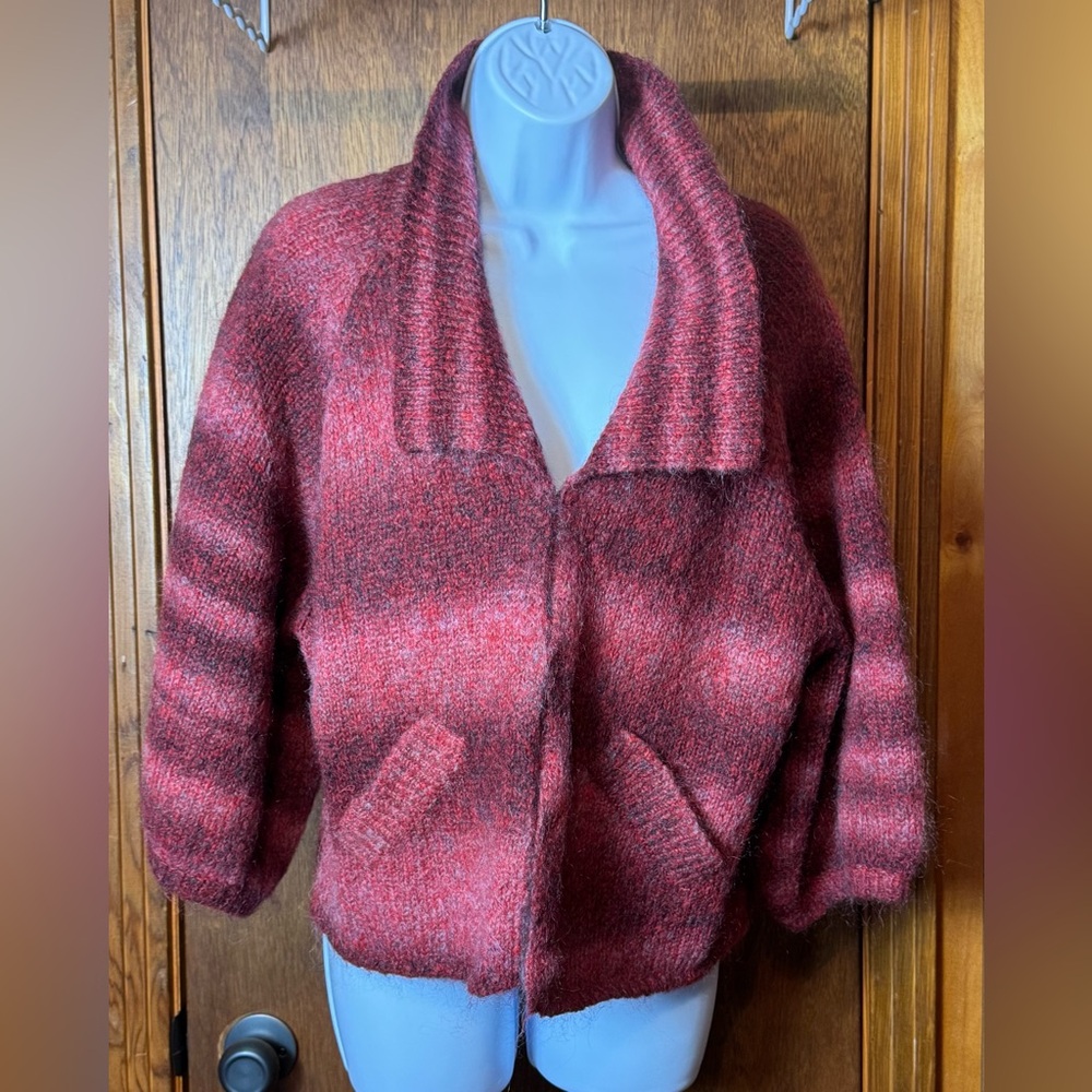 Nine West Red and Black Knit Sweater - L